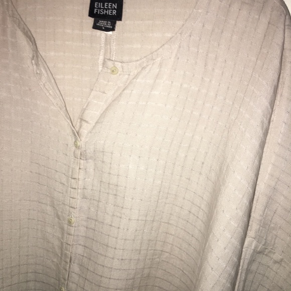 EILEEN FISHER 100%  Irish LINEN  full SLEEVES TUNIC - Picture 3 of 7